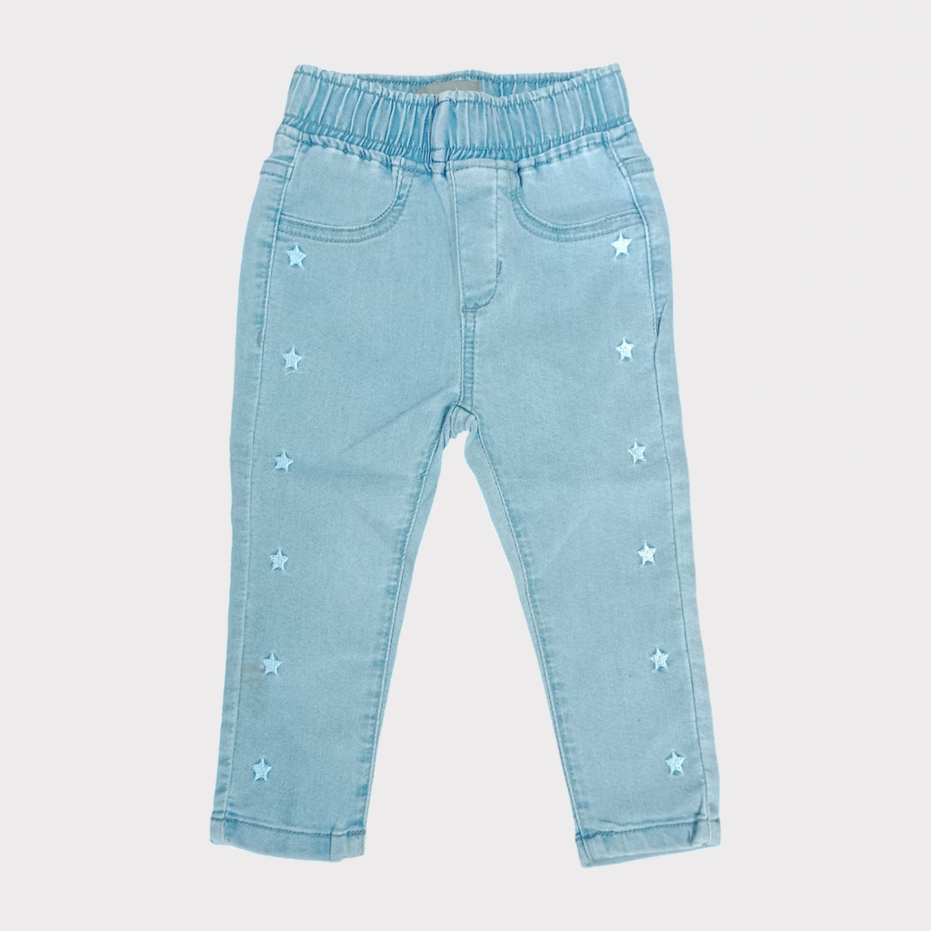 Girls Star Emb Jeans