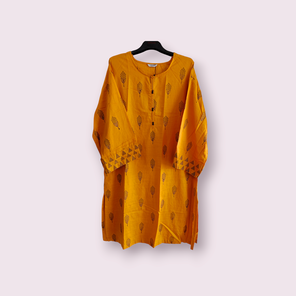 Sapphire Yellow Kurti