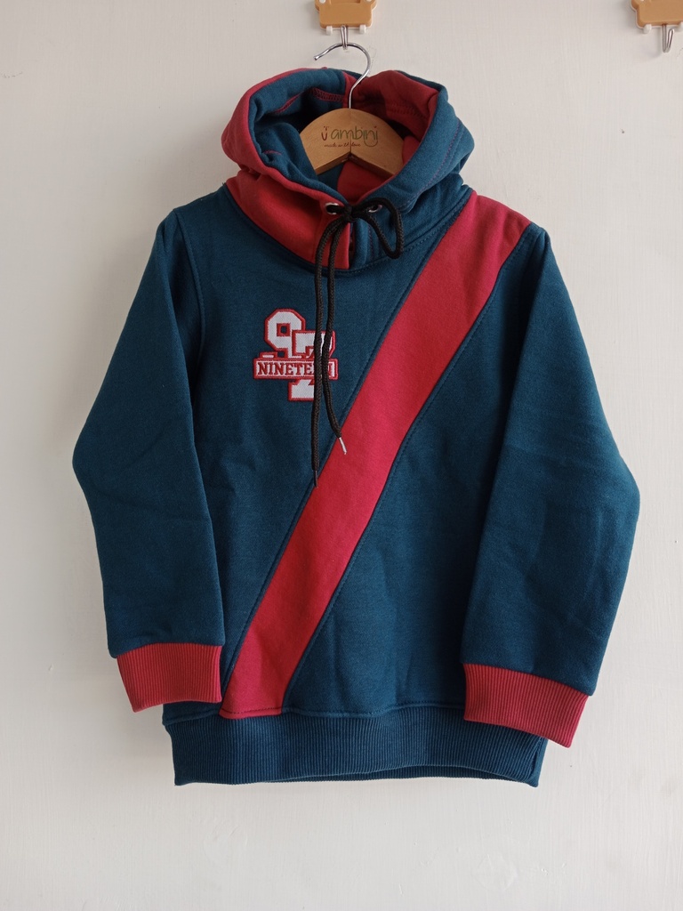 LC Blue red Hoodie