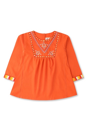 Orange EMb Top