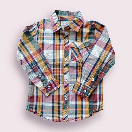 RollOver Ylw Blk Casual Check Shirt