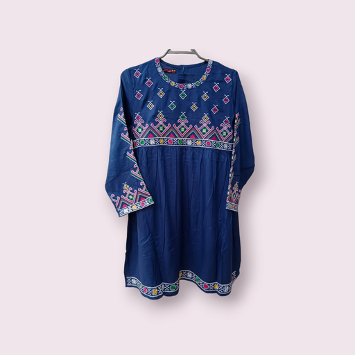 PL Blue EMB Frock