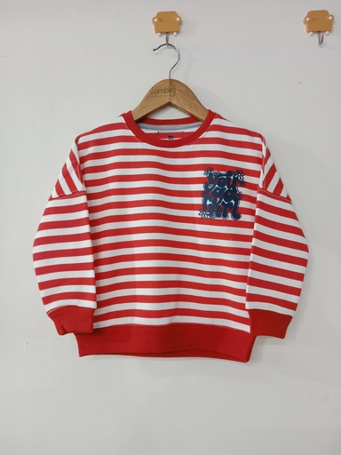 RollOver Red Yarn SweatShirt